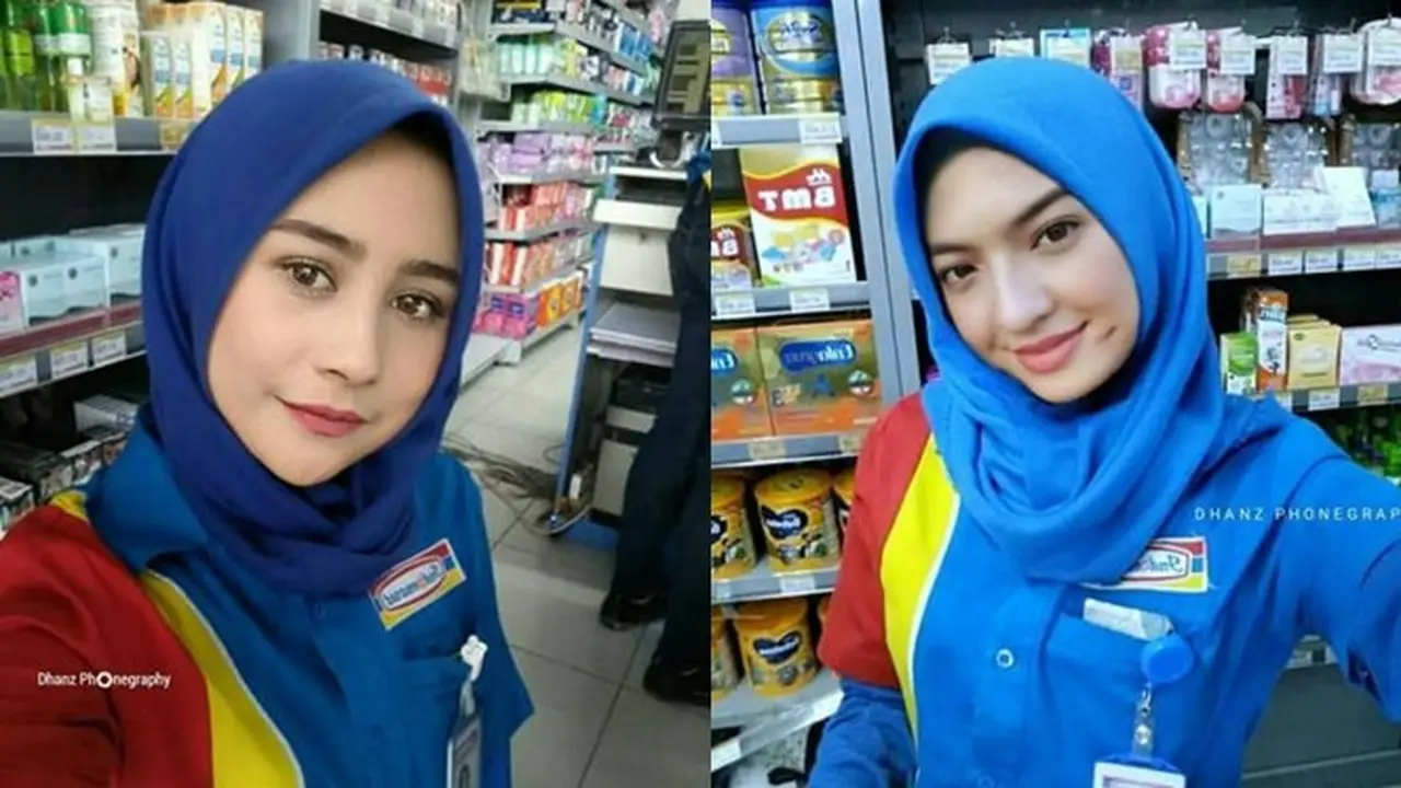 6 Editan Foto Seleb Berhijab Jadi Kasir Minimarket, Fans Meringis Lihatnya