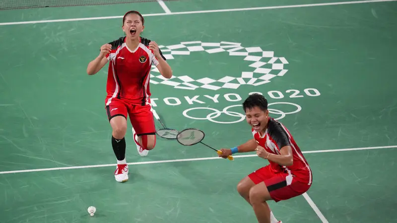 Foto: Singkirkan Ganda Korea Selatan, Greysia Polii/ Apriyani Rahayu Ukir Sejarah Lolos ke Final Olimpiade Tokyo 2020