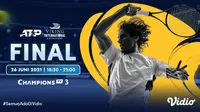 Link Live Streaming pertandingan ATP 500 Viking International Eastbourne eksklusif melalui Vidio. 9Sumber : dok. vidio.com)