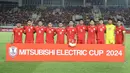 <p>Starting XI Timnas Indonesia pada laga lanjutan Grup B Piala AFF 2024 melawan Laos di Stadion Manahan, Solo, Jawa Tengah, Kamis (12/12/2024). (Bola.com/Abdul Aziz)</p>