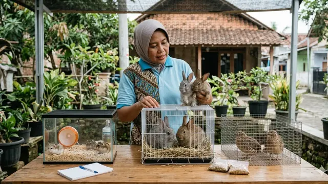 Cara Memulai Ternak Hewan Mini untuk Ibu PKK (Foto: Gemini AI)