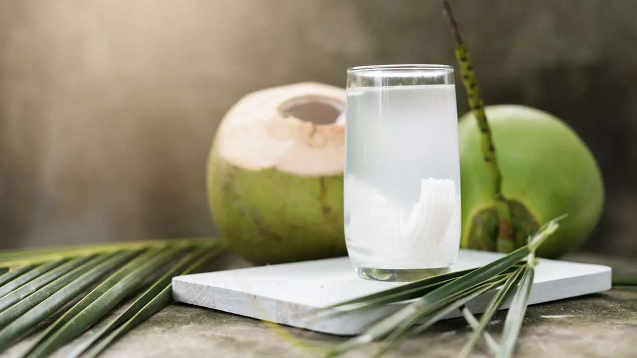 ilustrasi manfaat air kelapa/Here Asia/shutterstock