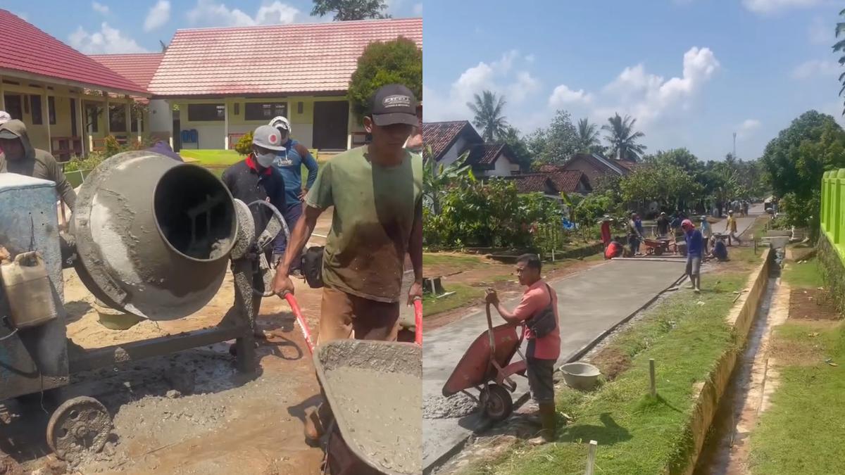 Cerita Warga Lampung Timur Patungan Bangun Jalan Desa