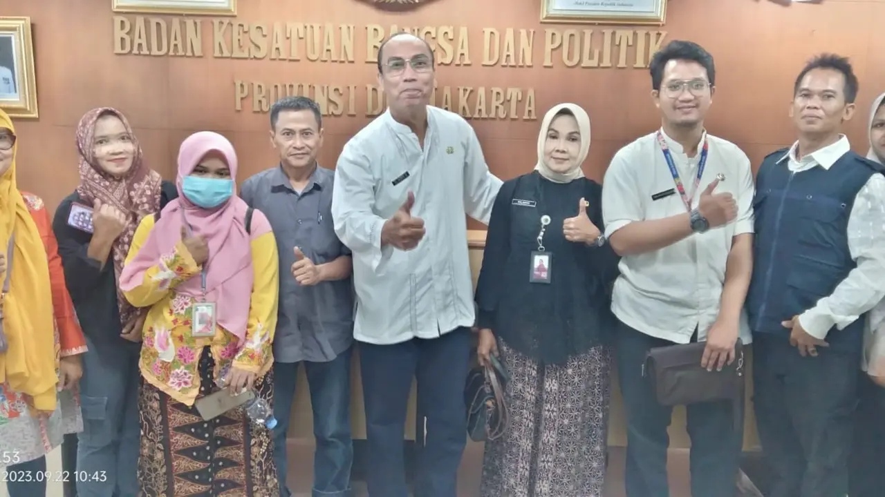Kesbangpol Provinsi DKI, menerima pengurus Sanggar Seni dan Budaya Panca Kaki Siman Noor Kebagusan