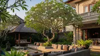 8 Model Teras Depan Rumah dengan Pohon Kamboja Bikin Nuansa Bali, Eksotis dan Menenangkan