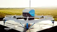 Drone Amazon untuk mengirimkan barang kepada konsumen (Sumber: Recode)
