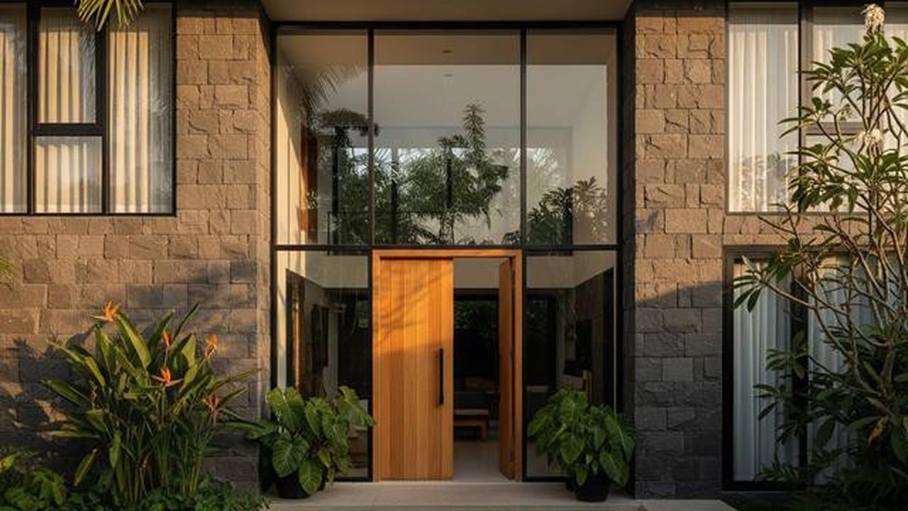 7 Model Rumah Minimalis Batu Alam Tampak Depan dengan Nuansa Natural dan Hangat