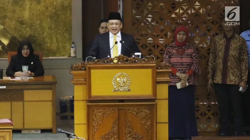 Gaya Bambang Soesatyo Saat Pidato Pertama Sebagai Ketua DPR