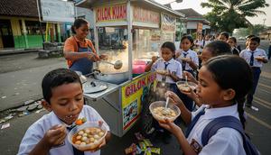 Ide Jualan Makanan Kekinian untuk Sekolah Cilok Kuah/ Ilustrasi AI