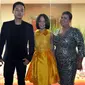 Finalis D'Academy 1, yaitu Ikif, Lesti dan Aty ditemui di sela-sela konferensi pers D'Academy 2 di SCTV Tower, Senayan, Jakarta, Kamis (5/2/2015). (Liputan6.com/Panji Diksana)