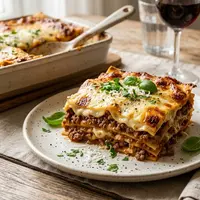 Resep Lasagna Creamy Beef. [AI Generated]