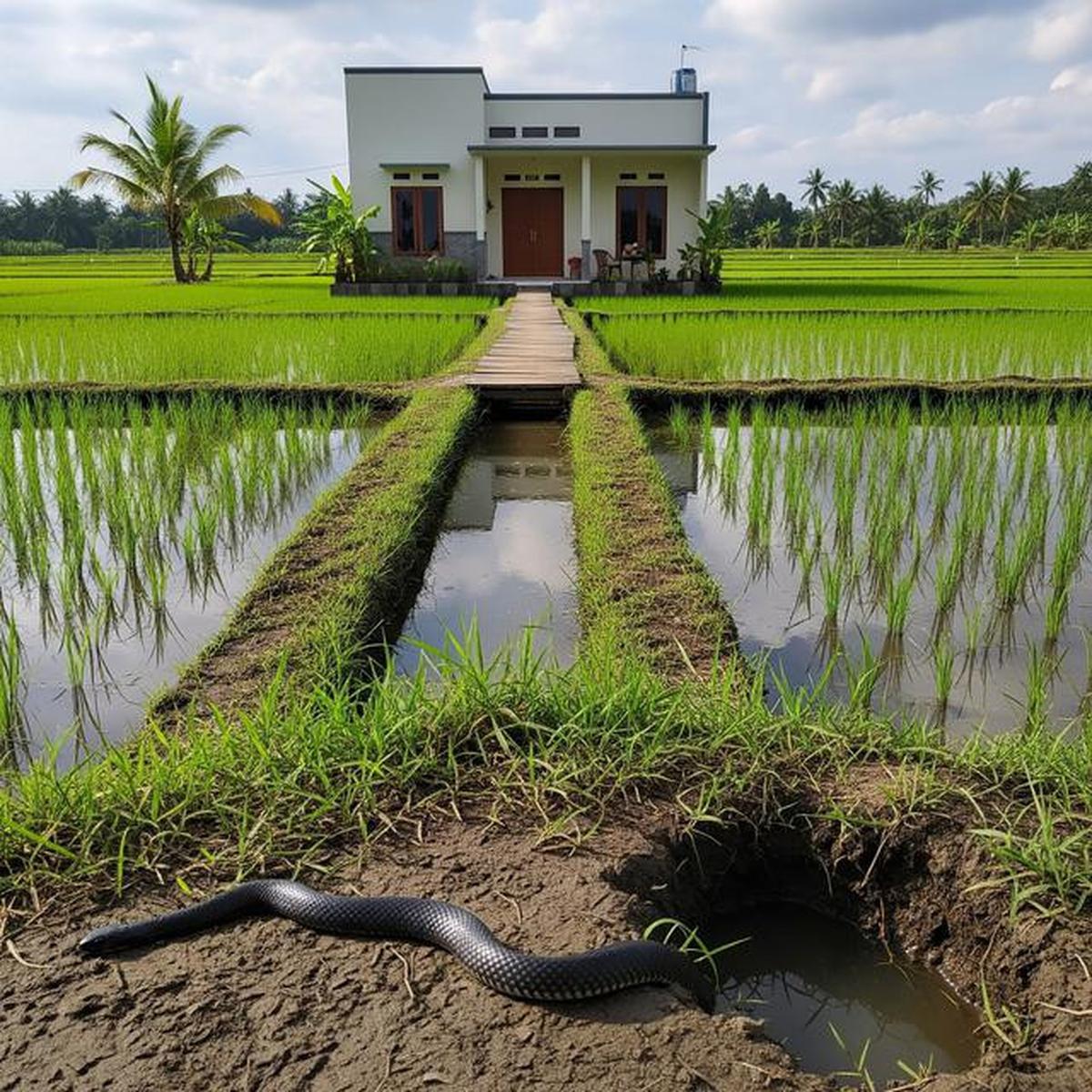 Ciri-Ciri Ular Sawah yang Sering Masuk Rumah dan Cara Mengenalinya