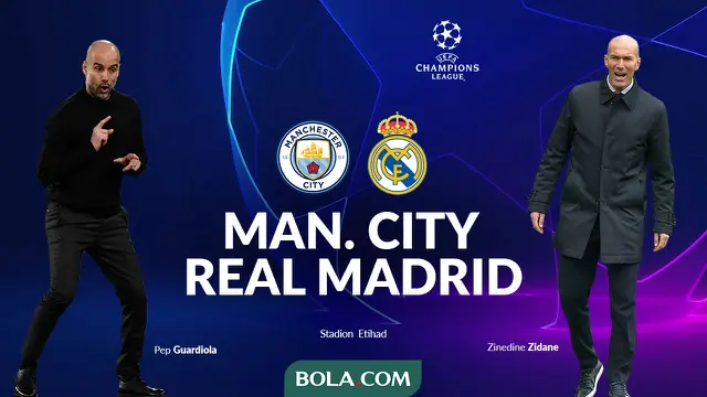 Liga Champions - Manchester City Vs Real Madrid - Head to Head