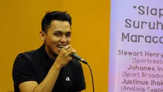  Jelang Piala Dunia 2014, Stewart Henry Pesch dan Johanes Indra bikin buku, Senayan, Jakarta, Kamis (29/05/2014) (Liputan6.com/Faisal R Syam).