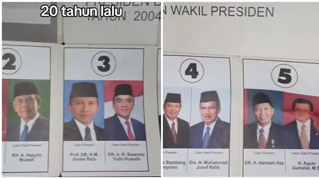 Viral Penampakan Surat Suara Pemilu 2004, Bikin Netizen Nostalgia 20 Tahun Lalu