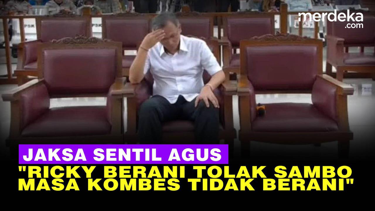 VIDEO: Jaksa Serang Agus Nurpatria, Bandingkan dengan Ricky Berani Tolak Sambo