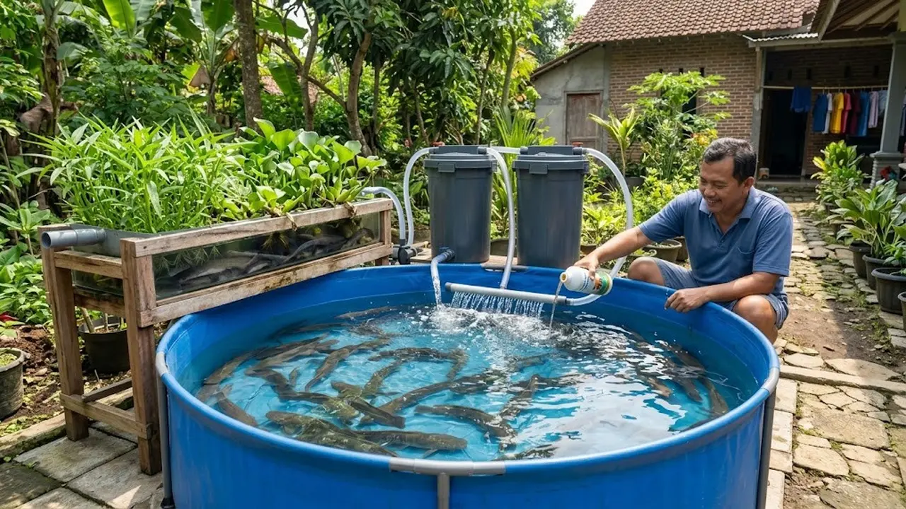 Trik Budidaya Lele Rumahan supaya Kolam Tetap Produktif Tanpa Sering Ganti Air Total/AI Generated