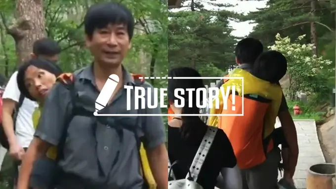 True Story! Namanya Juga Cinta, Suami Gendong Istrinya yang Lumpuh Untuk Menjelajah Dunia Bersama