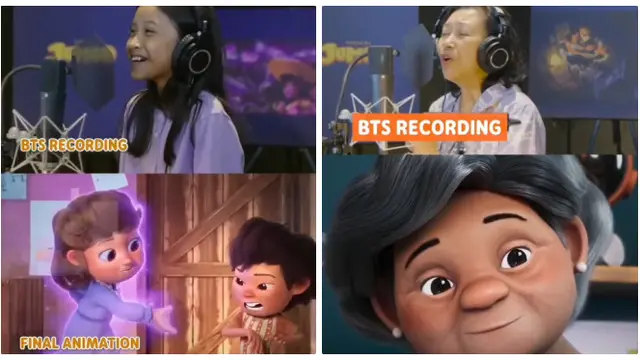 6 Potret BTS Recording Vs Final Animation Film Jumbo