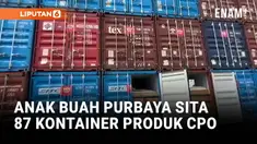 Direktorat Jenderal Bea dan Cukai (DJBC) dan Direktorat Jenderal Pajak (DJP) Kementerian Keuangan dan Satgasus Optimalisasi Penerimaan Negara Polri melakukan pengungkapan 87 kontainer pelanggaran ekspor produk turunan CPO oleh PT MMS di Pelabuhan Tan...