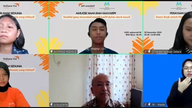 edisi pertama Serial Dialog Perlindungan Anak bersama Wahana Visi Indonesia secara daring akhir November 2024.