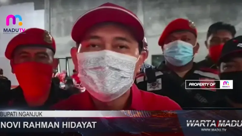 Video yang menampilkan Bupati Nganjuk Novi Rahman Hidayat mengaku sebagai kader PDI Perjuangan . (MaduTV)