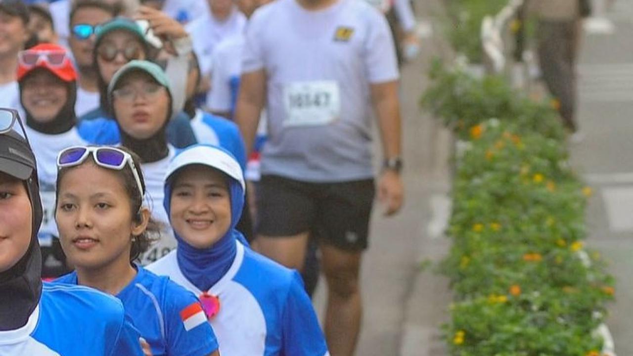 Untuk rute JAKIM 2024 melintasi beberapa jalan utama di Jakarta. Foto merdeka.com / Arie Basuki