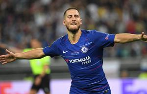 Eden Hazard. Gelandang ini didatangkan Chelsea dari Lille pada awal musim 2012/2013 dengan nilai 35 juta euro. Setelah memperkuat The Blues selama 7 musim, pada awal musim 2019/2020 ia dilepas ke Real Madrid dengan nilai transfer mencapai 115 juta euro. (AFP/Kirill Kudryavtsev)
