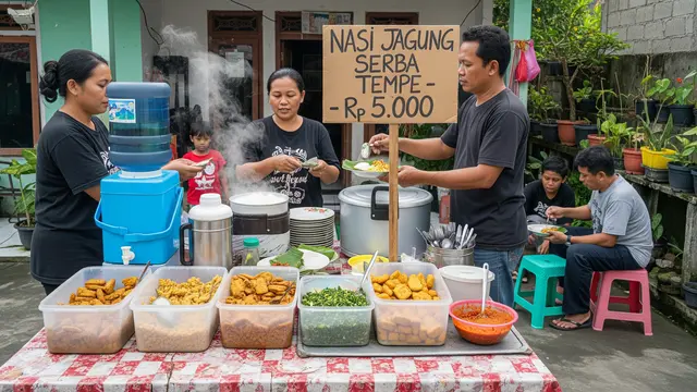 Ide Jualan Nasi Jagung Serba Tempe Seporsi Rp5.000