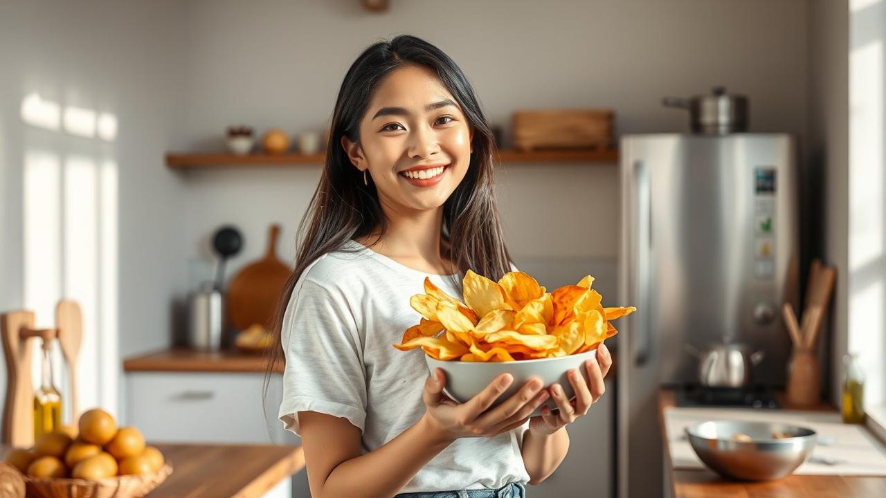 cara membuat keripik kentang