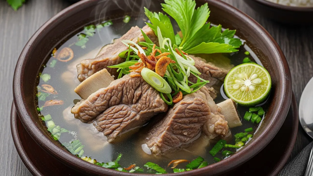 Sop Iga Sapi Kuah Bening yang Gurih, Segar, dan Tidak Bau Prengus (Gemini AI)