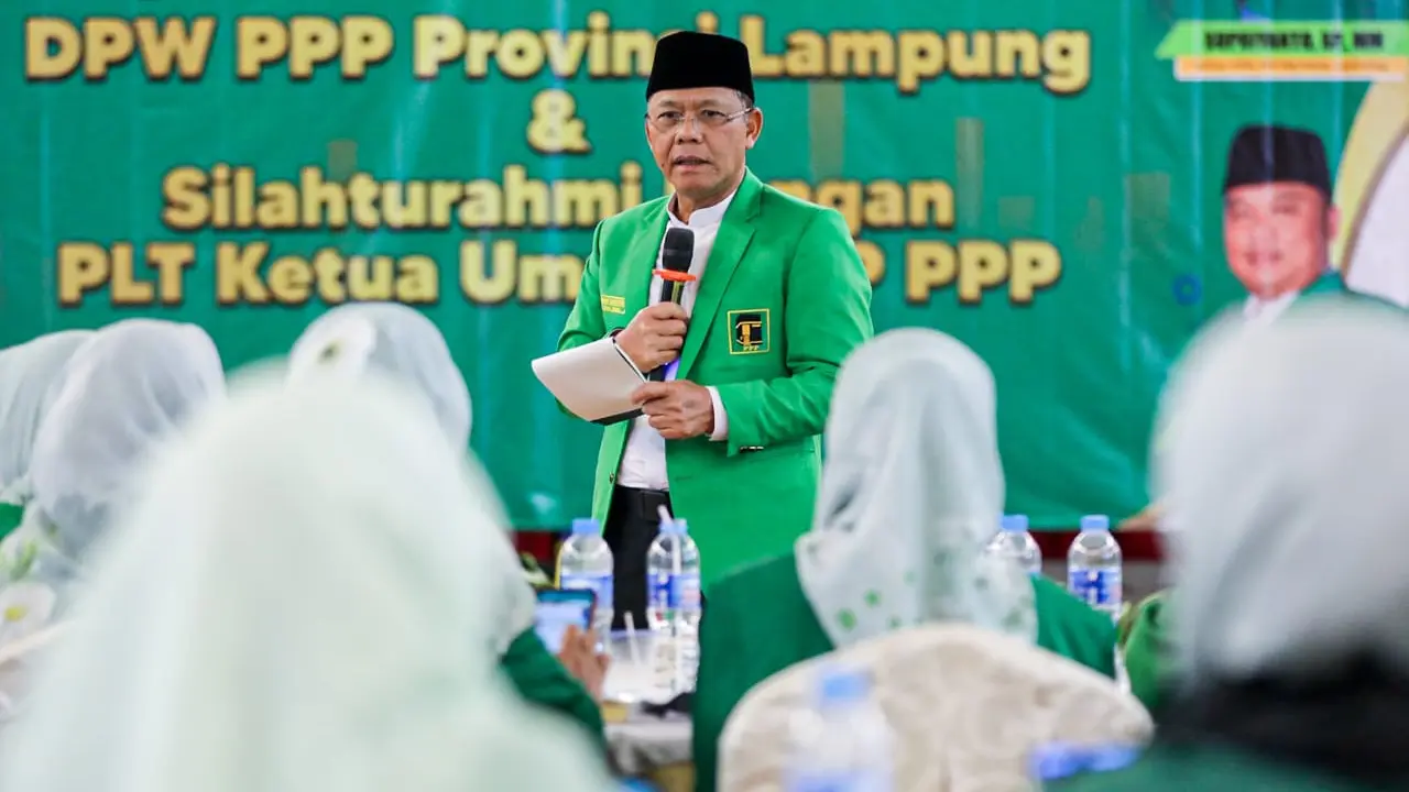 Plt Ketua Umum PPP Muhamad Mardiono turun langsung melakukan safari politik untuk bertemu kader dan calon legislatif (Caleg) se-Provinsi Lampung dan melakukan dialog secara terbuka (Istimewa)