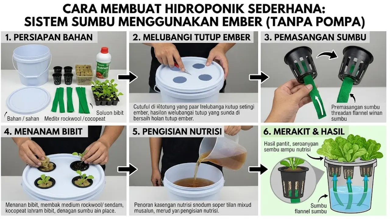 Cara Membuat Hidroponik Sederhana Tanpa Pompa, Tak Perlu Peralatan Rumit