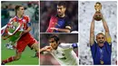 Berikut ini para pesepak bola top dunia yang pernah menjadi anak gawang. Diantaranya ada Fabio Cannavaro, Raul Gonzales dan Pep Guardiola. (Foto Kolase AFP)