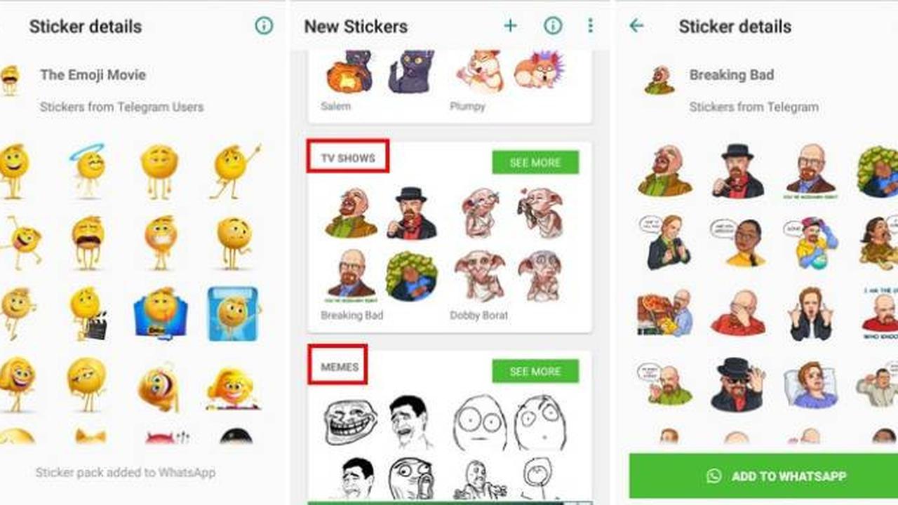 Stiker WhatsApp. Dok: maketecheasier.com