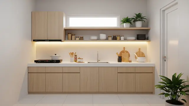 Dapur Mini Bentuk Lurus Satu Sisi