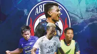 Arema FC - 4 pemain kunci Arema yang akan menjadi momok bagi PSIS (Bola.com/Adreanus Titus)