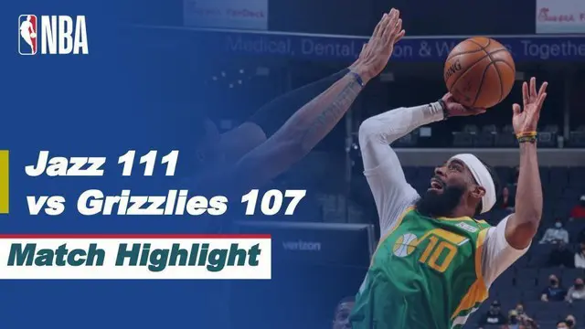 VIDEO Highlights NBA: Utah Jazz Sulit Terbendung, Memphis Grizzlies Dibungkam 107-111