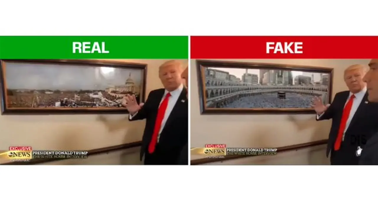 Potongan video viral Donald Trump memuji bangunan suci umat Muslim di Mekah. (Video Grab)