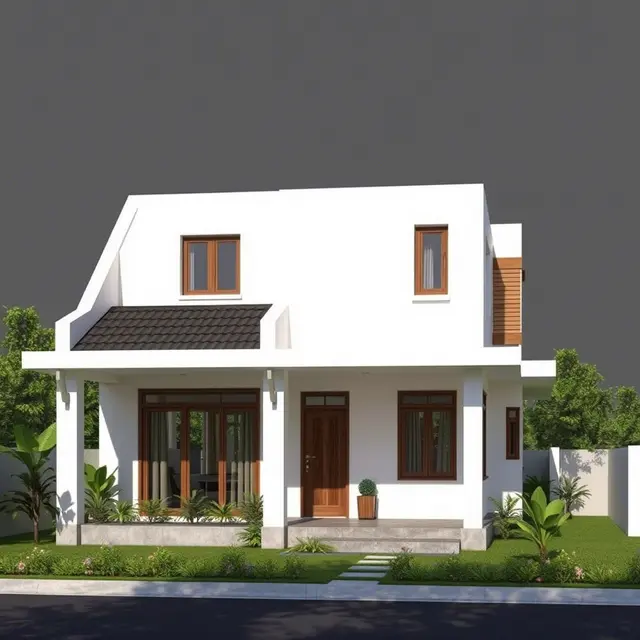 Desain Rumah Tumbuh 2 Lantai Sederhana