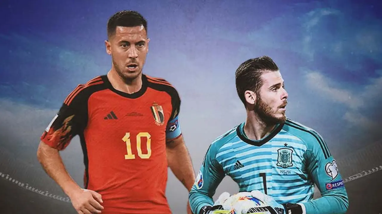 Ilustrasi - Eden Hazard, David de Gea