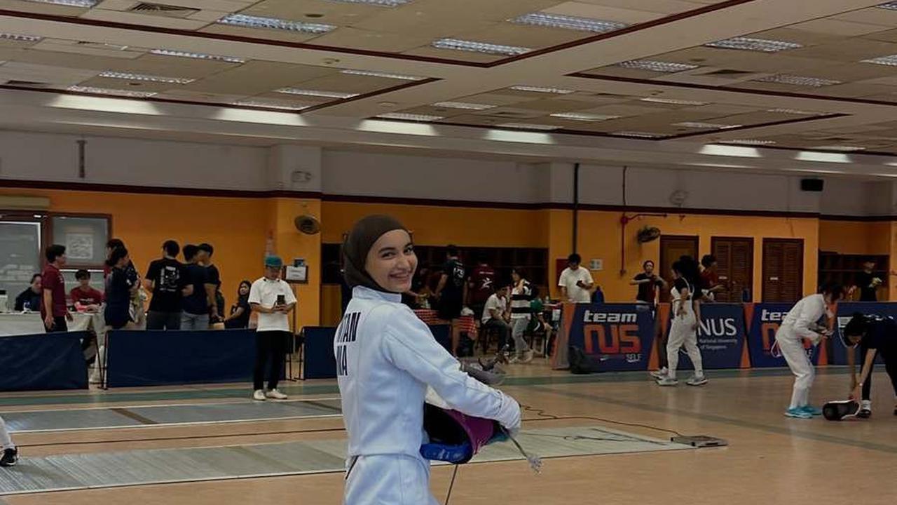 Sempat Jadi Korban KDRT, Potret Cut Intan Nabila Tanding Anggar di NUS Competition 2024 - Ini Sumber Semangatnya