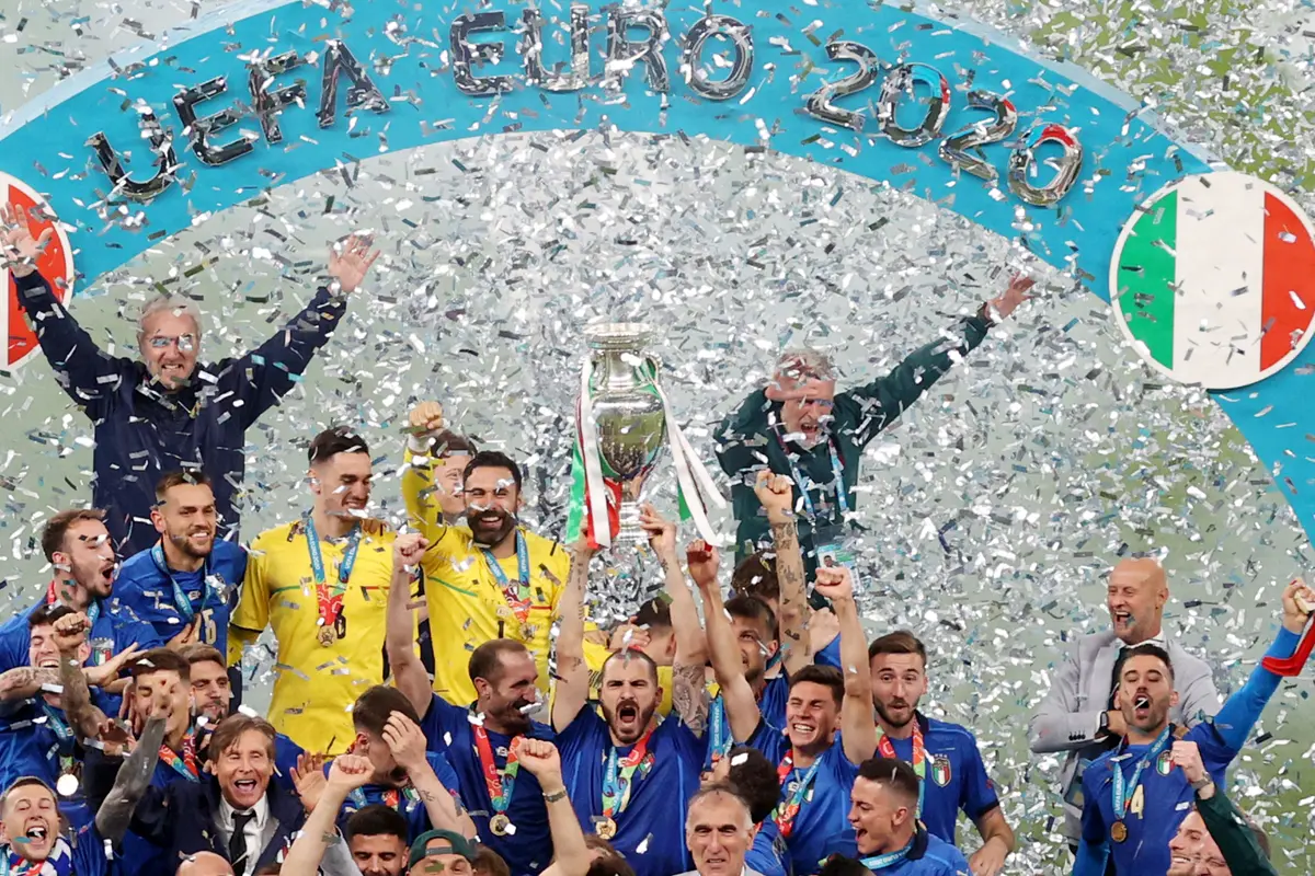 Foto Piala Eropa: Bungkam Tuan Rumah Inggris, Italia Kunci Gelar Juara Euro 2020
