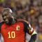 Pemain Belgia, Romelu Lukaku, melakukan selebrasi setelah mencetak gol ke gawang Azerbaijan pada laga kualifikasi Euro 2024 di Stadion King Baudouin, Senin (20/11/2023). Belgia menang lima gol tanpa balas. (AP Photo/Geert Vanden Wijngaert)