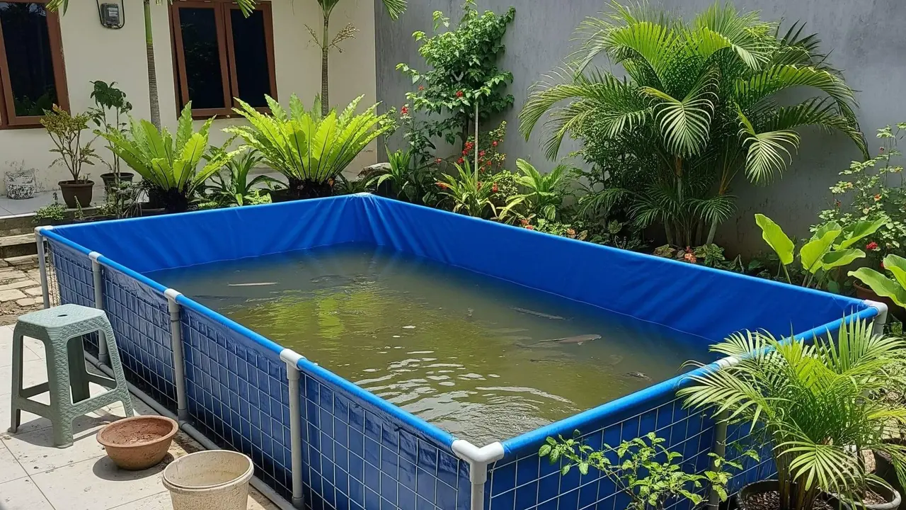 Desain Halaman Belakang untuk Ternak Lele