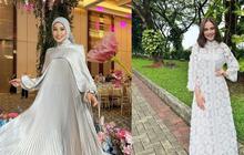 Inspirasi Gamis Lebaran 2025: Plisket Futuristik dan Renda Feminin.