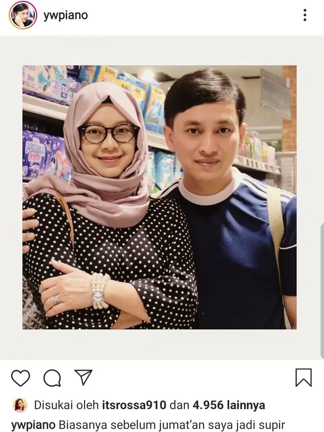 Unggahan Yovie Widianto (Foto: Instagram @ywpiano)