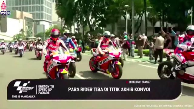 Deretan Potret Keseruan Parade Pembalap MotoGP di Istana Merdeka