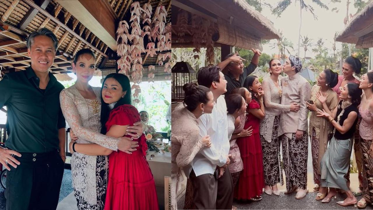 Nirina Zubir dan Suami di Pernikahan Luna Maya-Maxime Bouttier