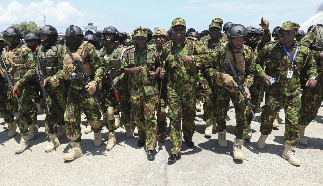 Pihak berwenang menolak untuk memberikan rincian tentang tugas pasukan Kenya, dengan alasan masalah keamanan. (AP Photo/Odelyn Joseph)
